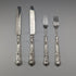1842 British antique pure silver fruit cutlery set, 6 pairs, total weight 561g, William Sansom, wooden box